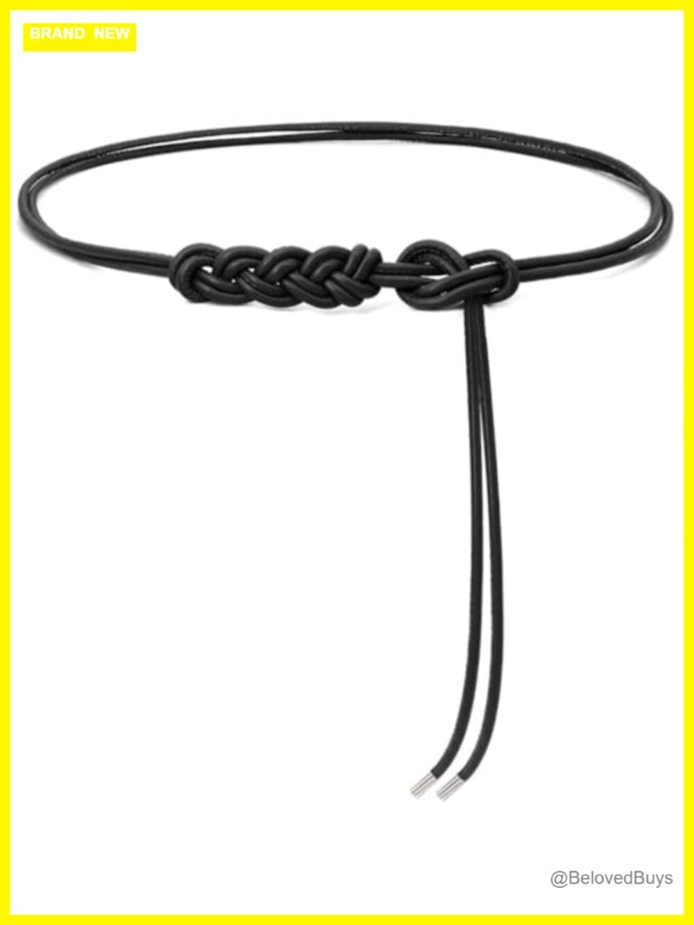 Women PU Leather Knot Thin Belt Boho Waist Strap for Dresses